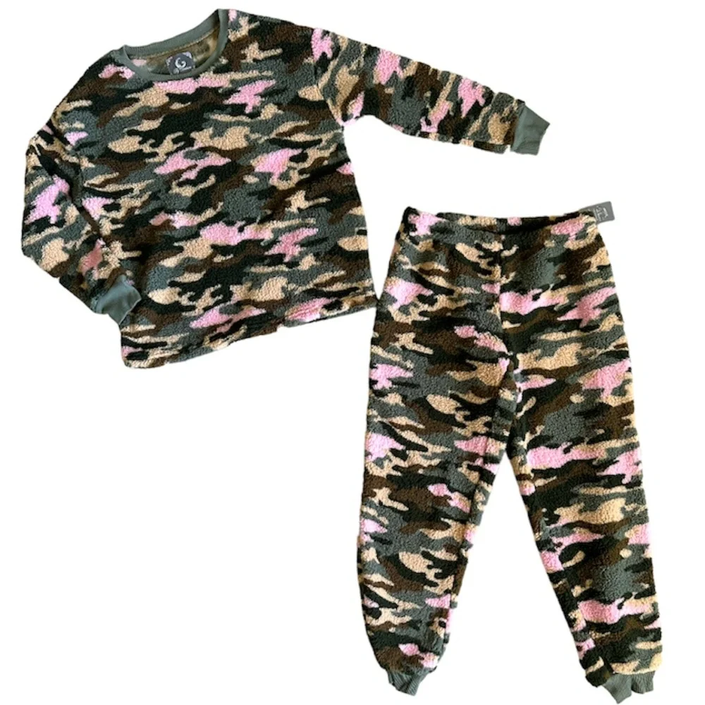 Fleece Camo Pajama Set